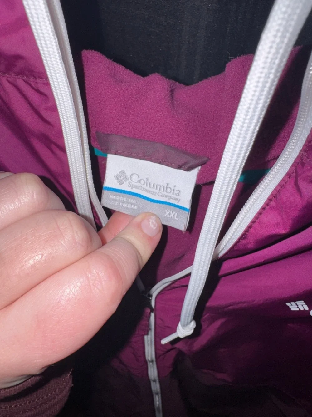 Columbia Two-Tone Purple Windbreaker Jacket - Picture 2 of 3